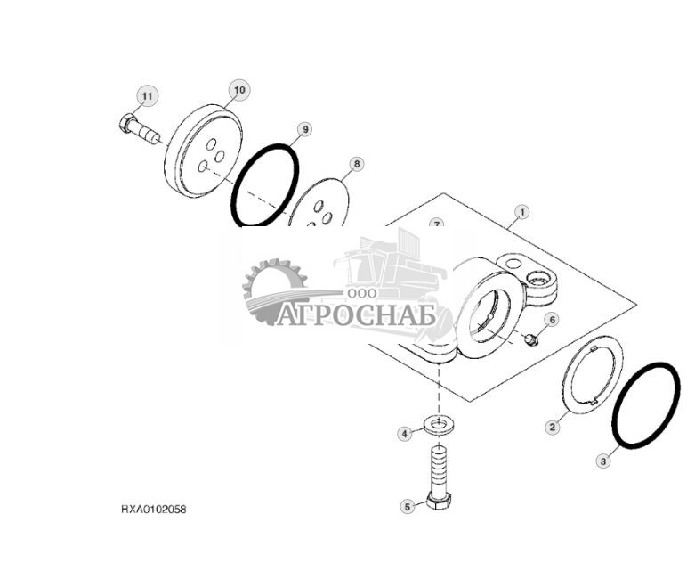 ОПОРА ПЕРЕДНЕГО ПОВОРОТНОГО ШКВОРНЯ ПЕРЕДНЕГО МОСТА - ST104410 532.jpg